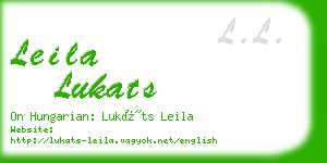 leila lukats business card
